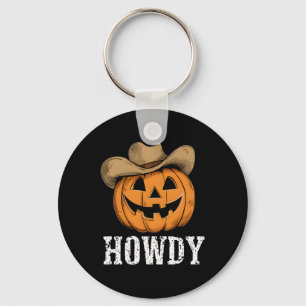  Howdy Pumpkin Cowboy Western Sleutelhanger
