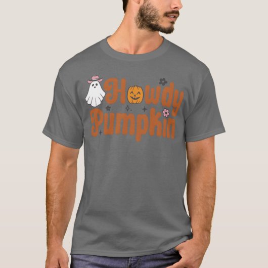 Howdy Pumpkin Halloween meisje T-shirt (Voorkant)