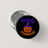 Howdy Pumpkin Halloween Ronde Button 3,2 Cm (Voorkant /achterkant)