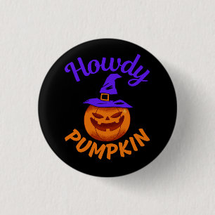 Howdy Pumpkin Halloween Ronde Button 3,2 Cm