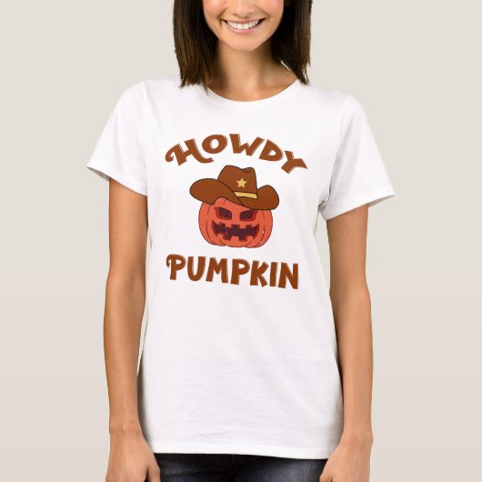 Howdy Pumpkin Halloween T-shirt (Voorkant)