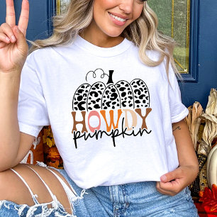 Howdy Pumpkin Herfst T-shirt