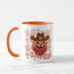 Howdy Pumpkin Retro Halloween Mok