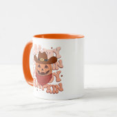 Howdy Pumpkin Retro Halloween Mok (Voorkant links)