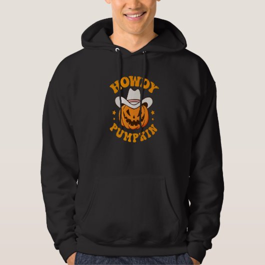 Howdy Pumpkin Rodeo Western Country Fall Southern Hoodie (Voorkant)