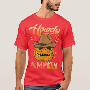 Howdy Pumpkin Rodeo Western Land Herfst Zuid T-shirt