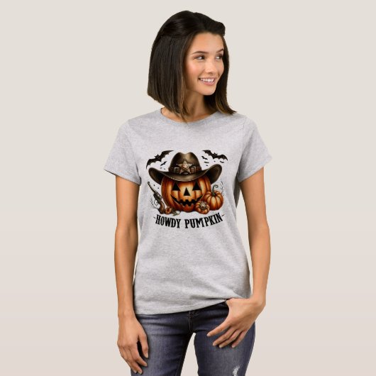 Howdy Pumpkin T-shirt (Voorkant volledig)
