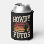 Howdy Putos Funny Cactus Retro  Blikjeskoeler (Blikje Voorkant)
