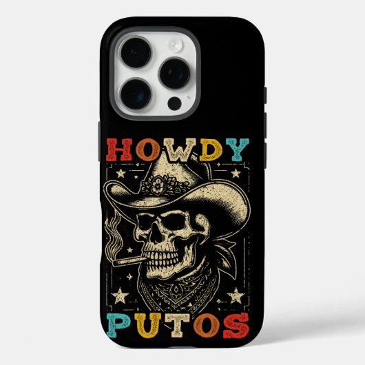 Howdy Putos Funny Skull Retro  Case-Mate iPhone Case (Achterkant)