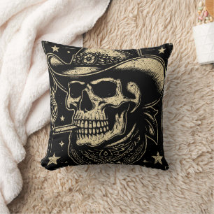 Howdy Putos Funny Skull Retro Kussen