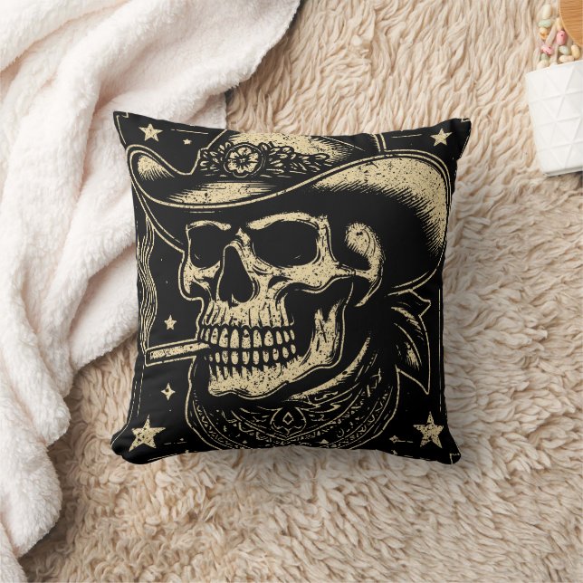 Howdy Putos Funny Skull Retro  Kussen (Deken)