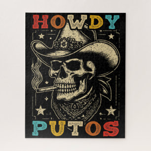 Howdy Putos Funny Skull Retro Legpuzzel
