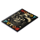 Howdy Putos Funny Skull Retro Notitieboek (Linkerzijde)