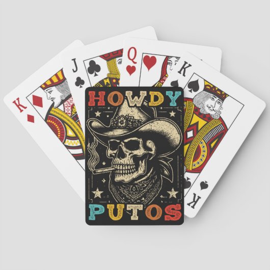 Howdy Putos Funny Skull Retro Pokerkaarten (Achterkant)