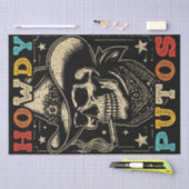Howdy Putos Funny Skull Retro Tissuepapier (Craft)