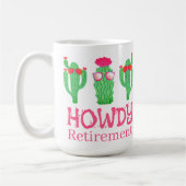 Howdy Retirement Funny Western Cactus Characters Koffiemok (Links)