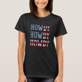 Howdy Retro Cowgril & Cowboy Western Rodeo Texas 4 T-shirt (Voorkant)