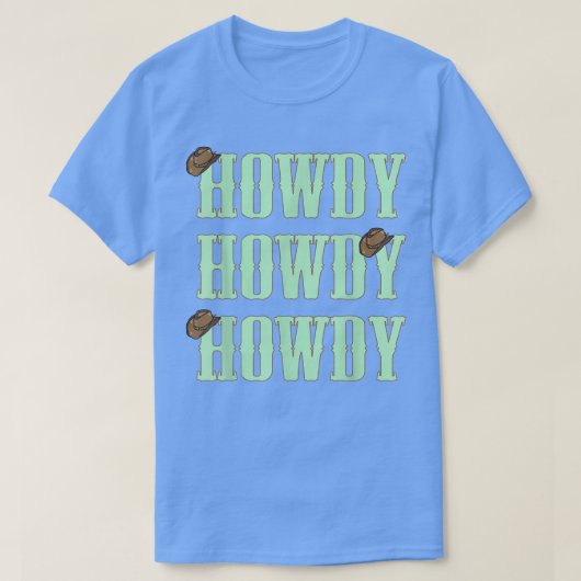  Howdy Rodeo Western boerenmeisje T-shirt (Design voorkant)