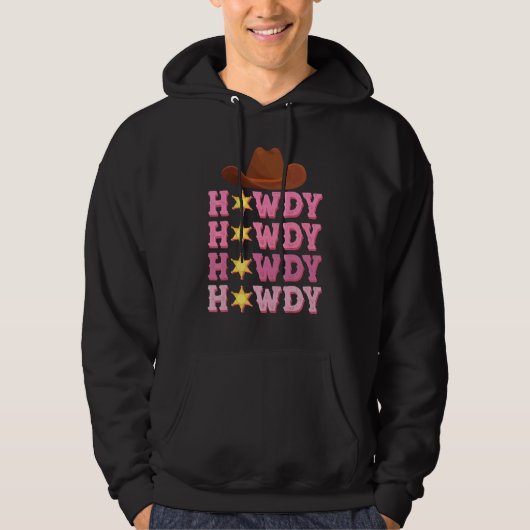 Howdy Rodeo Western land Zuid-Cowgi Hoodie (Voorkant)