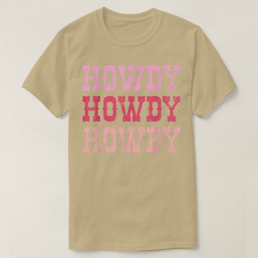 Howdy  Rodeo Western Land Zuid-Cowgi T-shirt (Design voorkant)