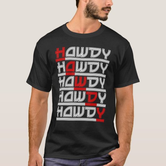 Howdy Rodeo Western Retro land Zuid T-shirt (Voorkant)
