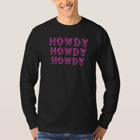 Howdy Rodeo Western Retro land Zuid T-shirt (Voorkant)