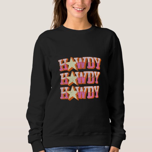 Howdy Rodeo Western Retro land Zuid Trui (Voorkant)