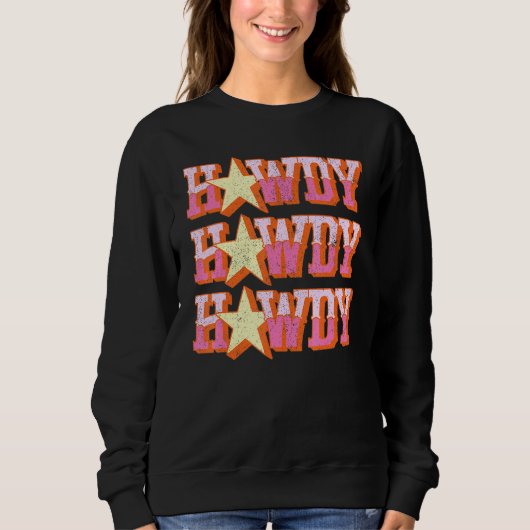 Howdy Rodeo Western Retro land Zuid Trui (Voorkant)