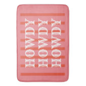 Howdy Roze Gestreept Kleurrijk Plezier Badmat (Voorkant Verticaal)