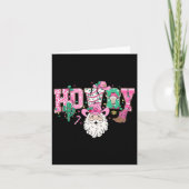 Howdy Santa Claus Pink Christmas Country Cowboy Sa Kaart (Voorkant)