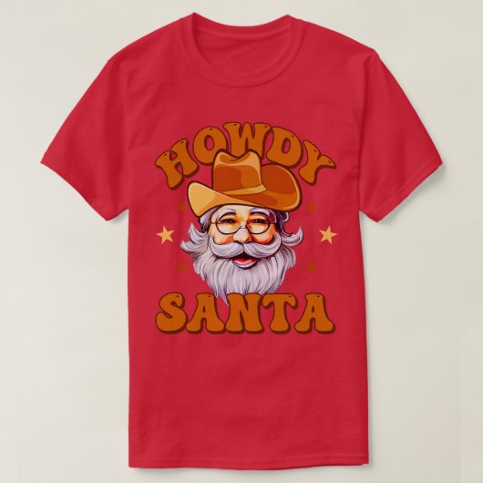 Howdy Santa Cowboy santa 1 T-shirt (Design voorkant)
