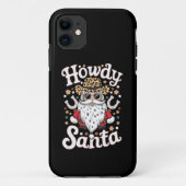 Howdy Santa Western Cowboy Rodeo kerstcadeau Case-Mate iPhone Case (Achterkant)