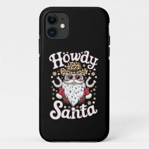 Howdy Santa Western Cowboy Rodeo kerstcadeau Case-Mate iPhone Case