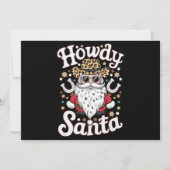 Howdy Santa Western Cowboy Rodeo kerstcadeau Feestdagenkaart (Voorkant)
