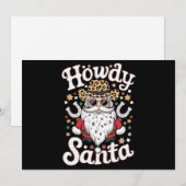 Howdy Santa Western Cowboy Rodeo kerstcadeau Feestdagenkaart (Voorkant / Achterkant)