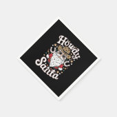 Howdy Santa Western Cowboy Rodeo kerstcadeau Servet (Hoek)