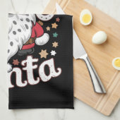 Howdy Santa Western Cowboy Rodeo kerstcadeau Theedoek (Quarter Fold)