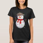 Howdy Snowman Funny Cowboy Hat Western Christmas 2 T-shirt (Voorkant)