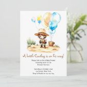 Howdy to Joy: Cowboy Wild West Baby shower Kaart (Staand voorkant)
