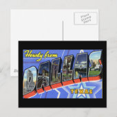 Howdy uit Dallas Texas Briefkaart (Voorkant / Achterkant)