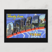 Howdy uit Dallas Texas Briefkaart (Voorkant)
