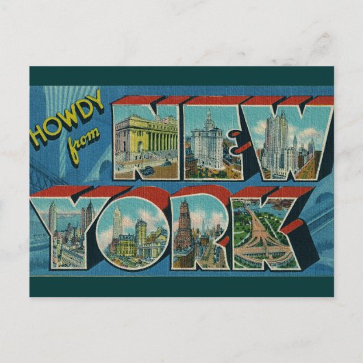  Howdy uit het Briefkaart van New York (Voorkant)