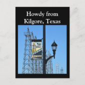 Howdy uit Kilgore, Texas, Oil Derricks on Main St. Briefkaart (Voorkant)
