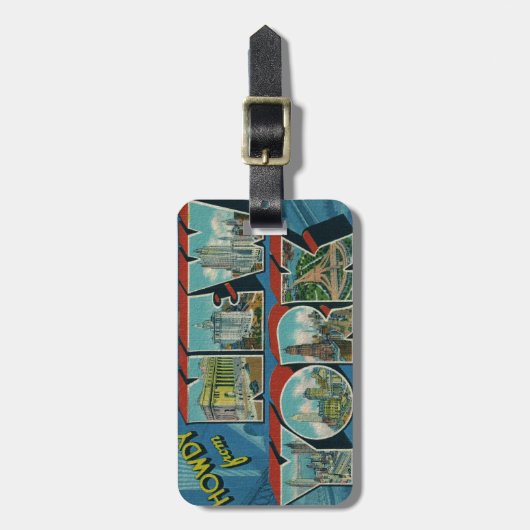 Howdy uit New York Bagagelabel (Voorkant verticaal)