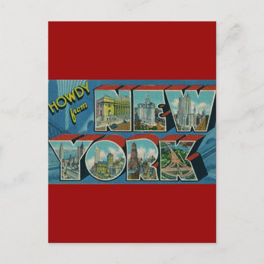 Howdy uit New York Briefkaart (Voorkant)