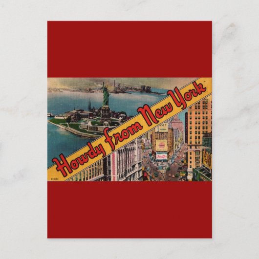 Howdy uit New York Briefkaart (Voorkant)