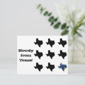 Howdy uit Texas briefkaart (Staand voorkant)