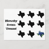 Howdy uit Texas briefkaart (Voorkant)