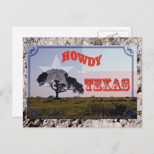 Howdy uit Texas Briefkaart (Voorkant / Achterkant)