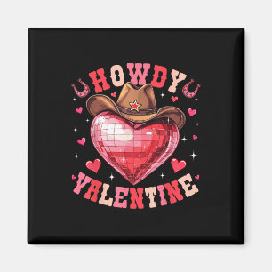 Howdy Valentijn Disco Hart Cowboy Pet Western Val Magneet